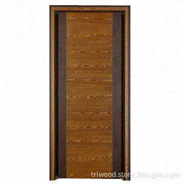 Exquisite Interior Composite Wood Door with Natural Wood Veneer and Environment-friendly Painting